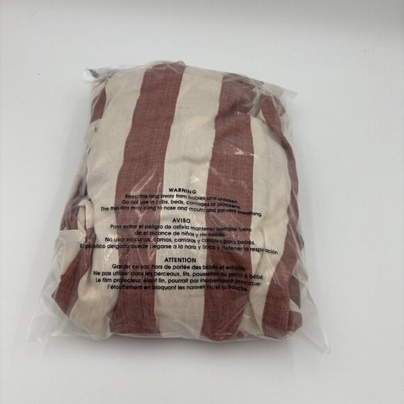 Knox Rose Women's Tiered Midi Wrap Dress Short Sleeve Vertical Stripe XS Cotton - Picture 5 of 5